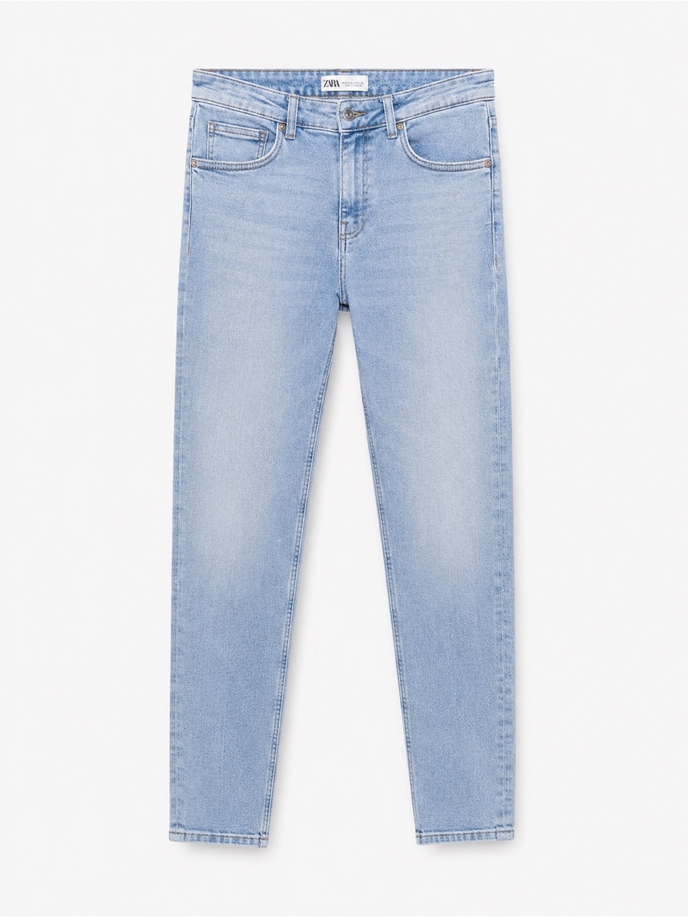 ZARA Jeans Denim High Rise Womens Size 4 Slim Skinny Straight Zip Button